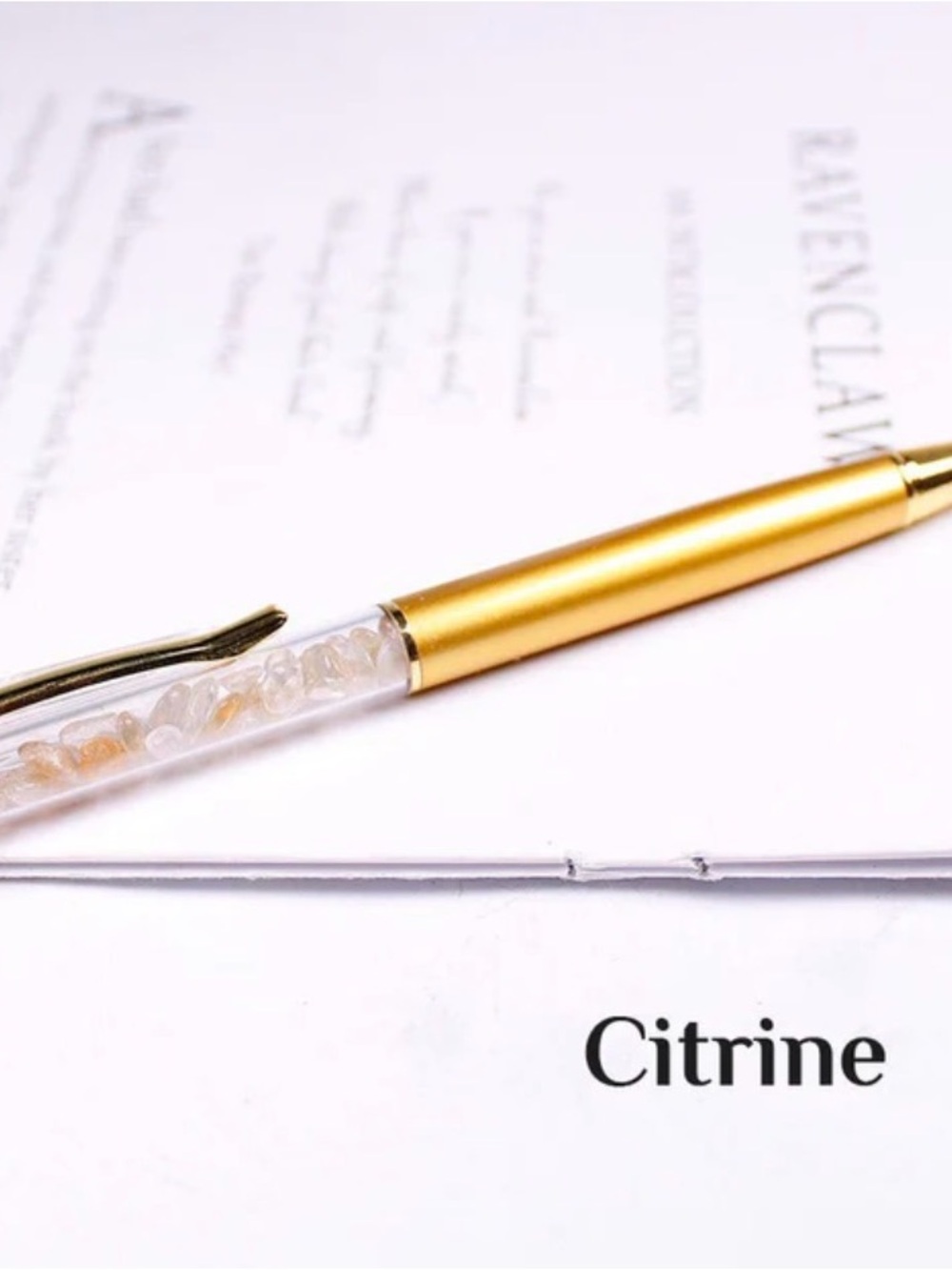 Gem Pen Citrine Crystal Ballpoint Pen